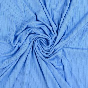 Rippenjersey - uni, jeansblau